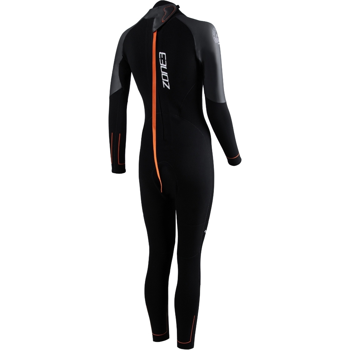 2026 ZONE3 Womens Active-Flex Swim Wetsuit WS25WACTF101 - Black / Orange